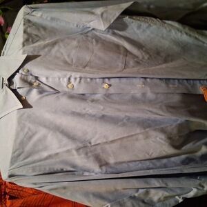 Lands' End Blue Casual Button Down Shirt